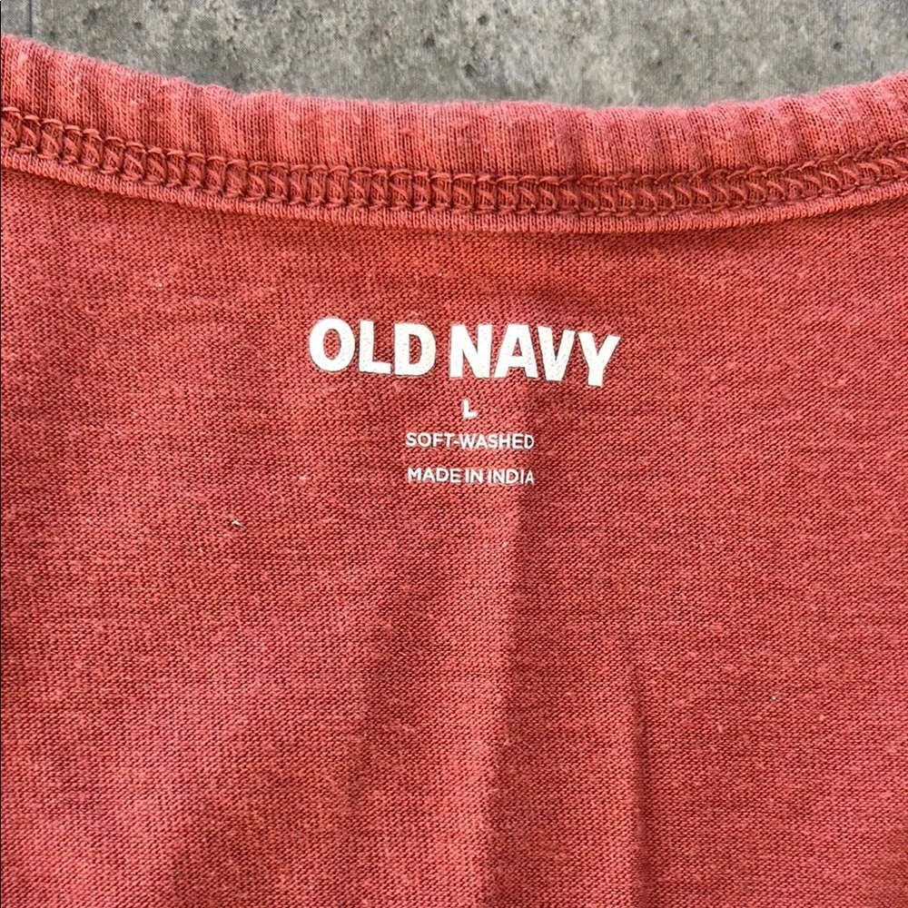 Old Navy Boy Orange and Gray Striped Tank Top, Super Soft, Warm Weather, Size L